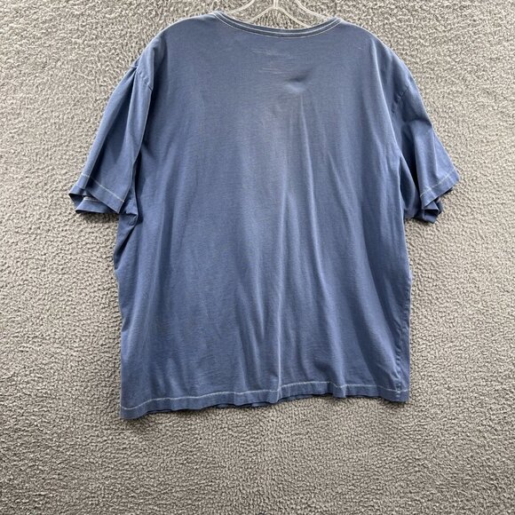 Eddie Bauer‎ Mens Shirt Extra Large Blue 100% Cotton Pullover Short Sleeve - Picture 2 of 8